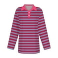 thumbnail image 5 of Pxiakgy Women's Polo Shirts Cotton 3-Button Long Sleeve Collared Tops Summer Cool Shirt Uniform Casual Shirts Women's Short Sleeved Slim Fit Casual Fashion Top Hot Pink 3Xl, 5 of 5