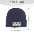 thumbnail image 3 of ZICANCN Fashion Print Funky Knit Beanie Hat, Winter Cap Soft Warm Classic Hats for Men Women, Navy Blue, 3 of 8
