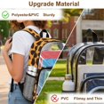 thumbnail image 6 of ZIATUBLES Clear Backpack Heavy Duty 17 Inch, Cartoon Giraffe Spot Print Fabric & PVC Transparent Bookbag With Front & Side Pockets, Sturdy See Through Backpack for School Security, 6 of 7