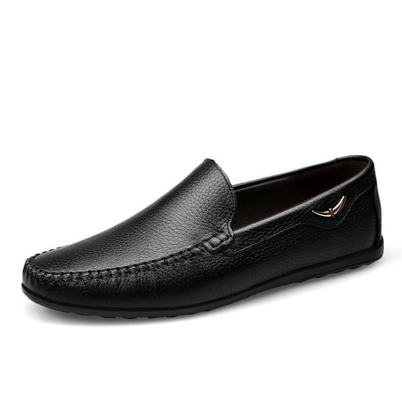 Men's Casual Loafers Slip On Leather Shoes Lightweight Driving Shoes Moccasins Classic Penny Loafer Flats Boat Shoes