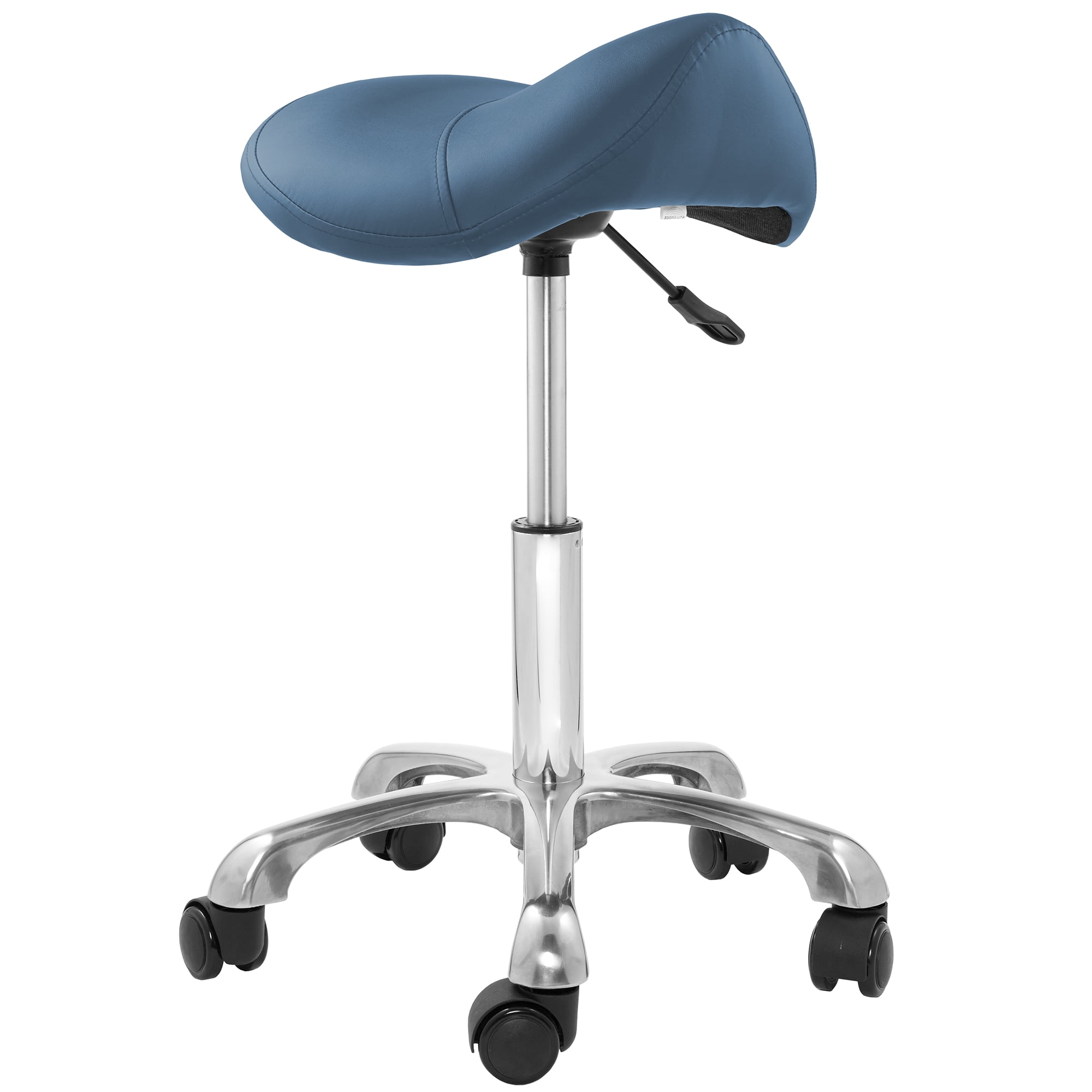 Saddle Stool Rolling Ergonomic Swivel Chair Polyurethane Stool Adjustable Height Hydraulic Chair with Wheels for Office Home Salon