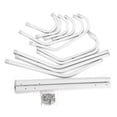 thumbnail image 4 of WALFRONT Metal Hall Tree Floor Free Standing Coat Hat Rack Stand Multi-Hooks Clothes Hat Tree Clothes Hanger Organizer for Home Bedroom, Coat Hat Tree, 4 of 6