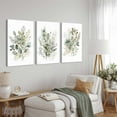 thumbnail image 2 of 3Pcs Framed Watercolor Botanical Wall Art Sage Green Boho Floral Canvas Posters Prints Wildflower Wall Decor Pictures for Living Room Bedroom Bathroom Home Decoration, 2 of 6