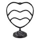 thumbnail image 3 of Porta pendientes con forma de corazón, bonito, multifuncional, estable, regalo, compacto, fácil de usar. Negro, 3 of 9