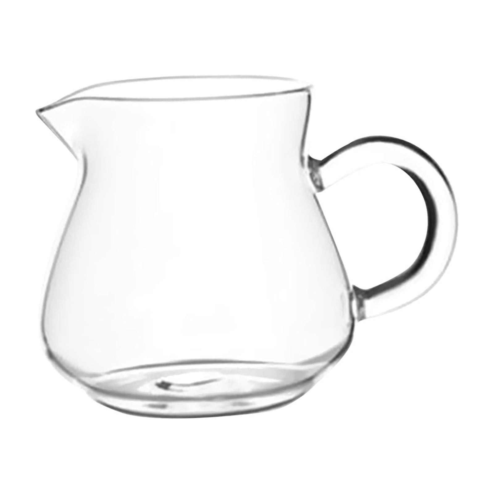 deevoka 3xGlass Creamer Pitcher Teaware Mini Carafe Coffee Mug for Tea Espresso Coffee 250ml 7x5.5x8.3cm 3 Pcs