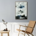 thumbnail image 5 of Black & Blue Framed Premium Gallery Wrapped Canvas - Ready to Hang - 25 x 37 - Walnut Floating Frame, 5 of 9