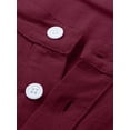thumbnail image 6 of Fangasis Mens T Shirt V Neck T-shirt With Pockets Tops Men Casual Blouse Hawaiian Daily Wear Summer Shirts Wine Red 3XL, 6 of 8