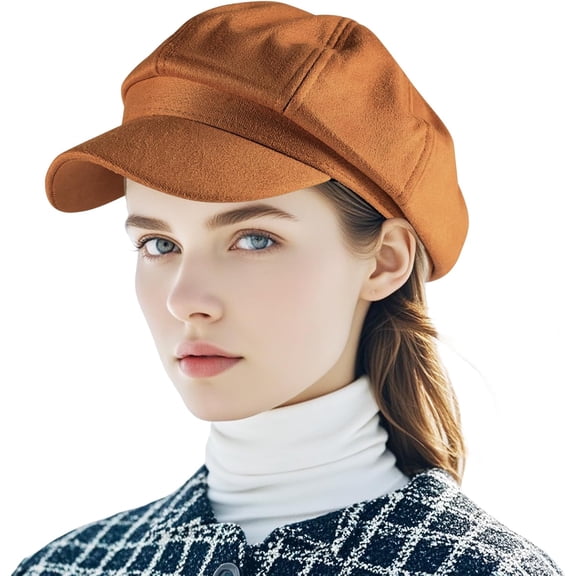Newsboy Hat for Women Vintage Classic Octagonal Cabbie Caps Adjustable Fashion Sun Protection Visor Hats