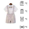 thumbnail image 2 of LYMAYTER ‌Baby Toddler Formal Suit Short Top Shorts Summer Wedding Outfit Set Boy 1-11 Years‌, 2 of 8