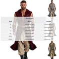 thumbnail image 2 of ZGRBOU Renaissance Costume for Men Medieval Viking Hooded Sleeveless Surcoat Tunic Set for Halloween Cosplay Five Piece Set, 2 of 4