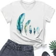 thumbnail image 5 of NSLGXD Women's T-Shirts Summer Short Sleeve Crew Neck Tee Shirts Fashion Funny Graphic Tees Casual Loose Ladies Tshirts Cute Print Tunic Tops White S, 5 of 5