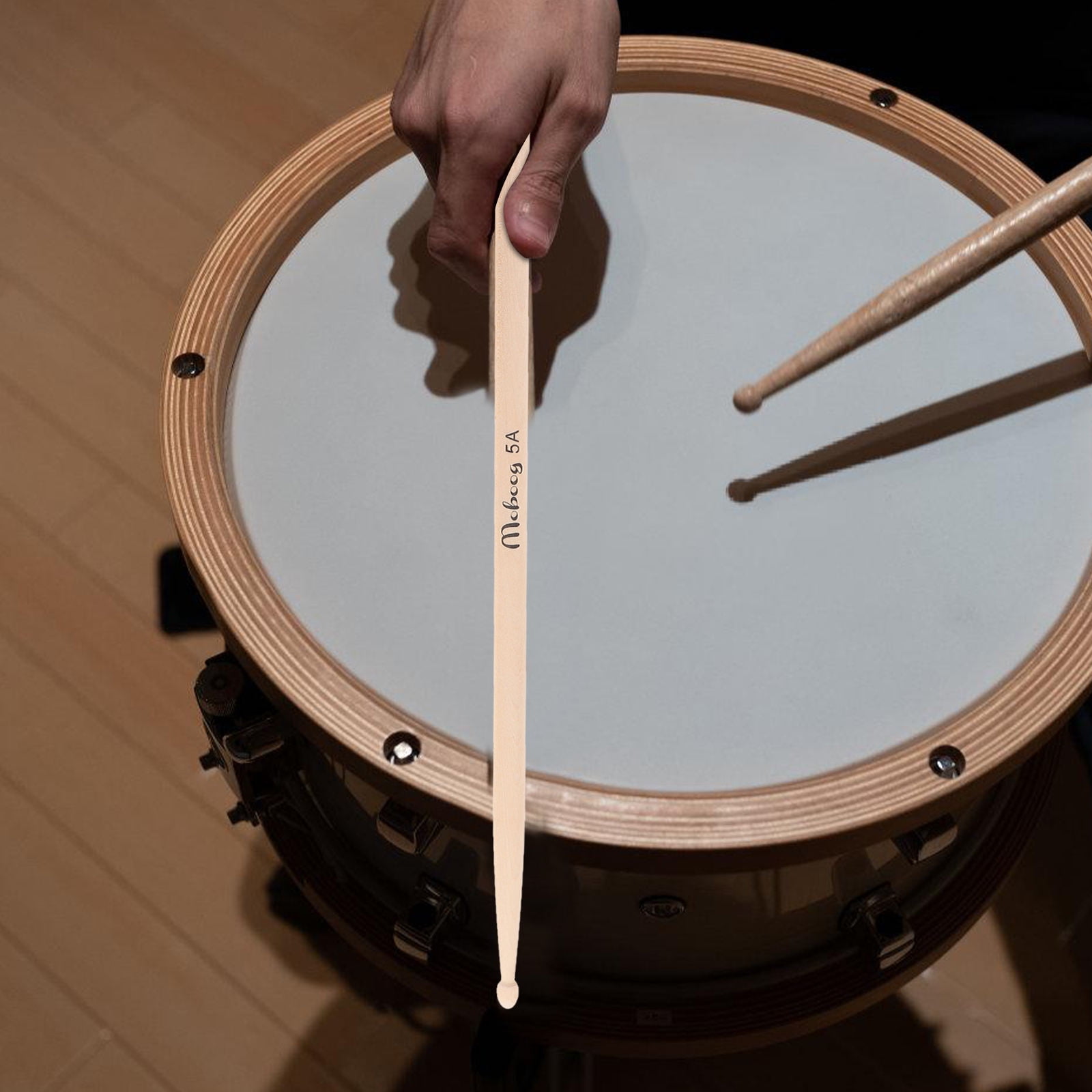 WHAMVOX Maple Wood Drum Sticks for Drummer with Smooth Surface and Durable Design 5A 12 Pieces