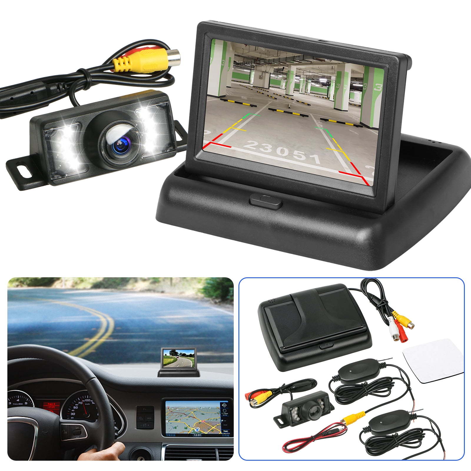 EEEkit HD Digital Wireless Backup Camera System 4.3 Inch