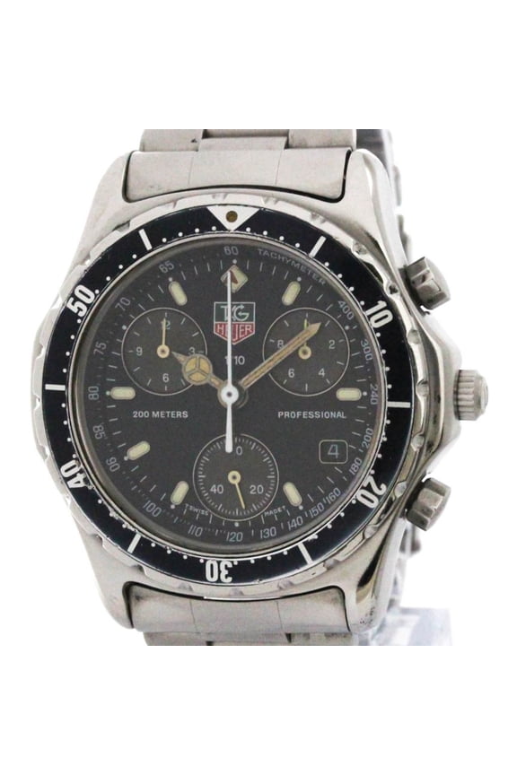 Pre-Owned TAG HEUER Professional Chronograph Steel Quartz Mens Watch 570.206 (Fair)