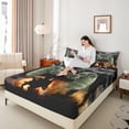 thumbnail image 4 of Homewish 3-Piece Camouflage Gamepads USA Flag Abstract Camo Twin Sheet Set for Teens, Lightweight Room Decor, 4 of 7
