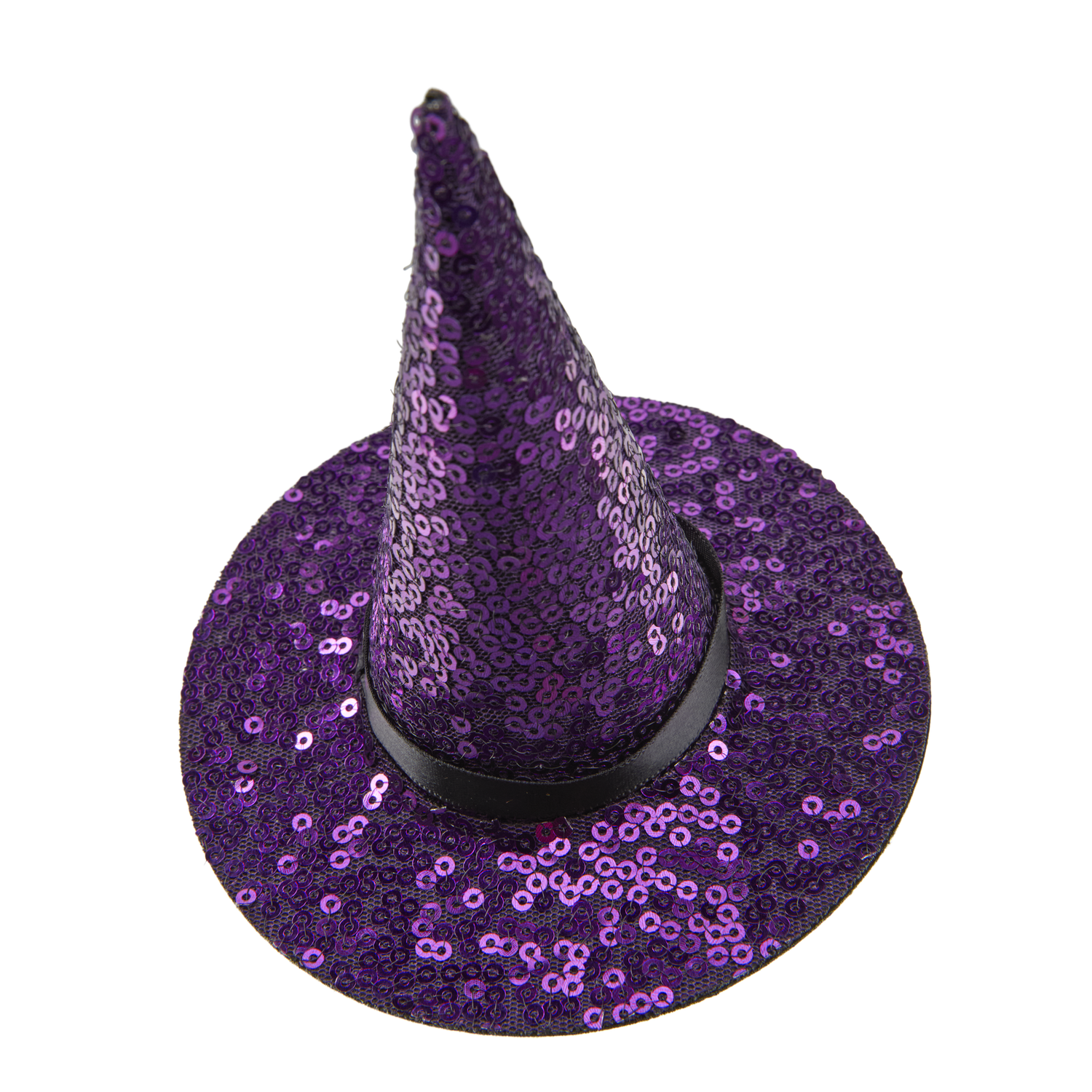 Scunci by Conair Sequined Witch Hat Salon Clip, Purple with Black, 1 Count