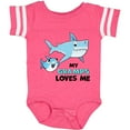 thumbnail image 3 of Inktastic My Gramps Loves Me with Cute Sharks Boys or Girls Baby Bodysuit, 3 of 5