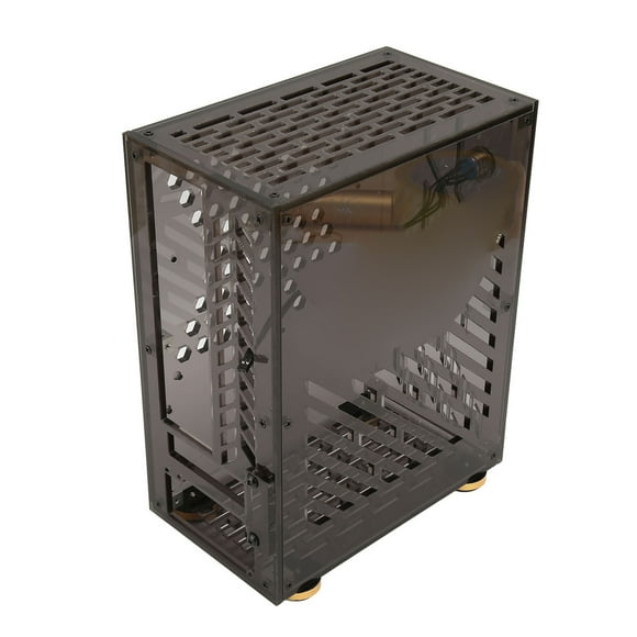 Mini ITX Case, 4.3L ITX Computer Cases, 360 Degree Cooling Small Pc Case for 1U Power 2.5in SSD