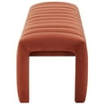 thumbnail image 5 of SAFAVIEH Couture Bellisima Solid Tufted Velvet Modern Bench, Rust, 5 of 6