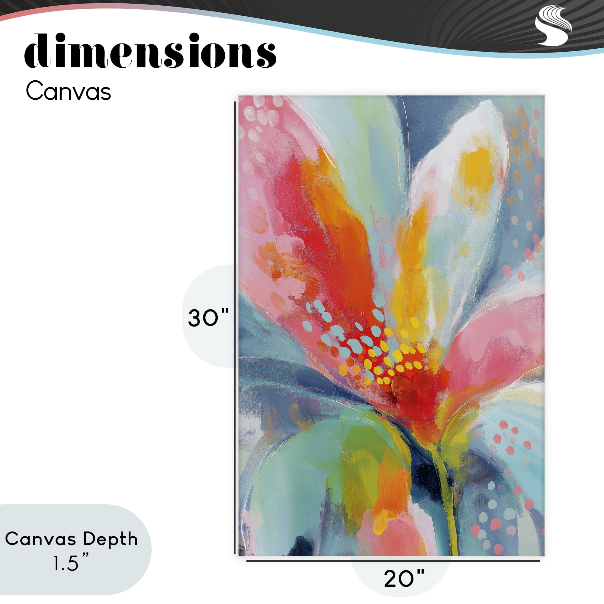 Stupell Industries Dotted Bloom Expression Canvas Wall Art, design by Chromatic Storm Studio