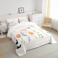 thumbnail image 3 of YST King Size Comforter Set with 2 Pillowcases, Boho Floral Summer Flower Painting Bedding Comforter Sets Romance Floral Soft Bedding Set for Kids and Adults Bedroom Bed Decor, 3 of 5