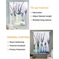 thumbnail image 3 of Purple Flowers Tie Up Curtains for Window, Thermal Insulated Balloon Shade Adjustable Rod Pocket Curtains Valance Panels for Kitchen Bathroom Cafe 52 x 45 Watercolor Botanical Floral Bottle Plant, 3 of 6