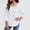 Shirts-White, variant on Gamivast Linen Blouses for Women 3/4 Sleeve Round Neck Casyual Dressy Tops Loose Trendy Ruffled Cuff Tunic Tee Shirts Summer Vacation outfits