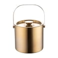 thumbnail image 2 of weibbin Stainless Steel Ice Bucket Small Size Gold Champagne Wine Bucket with Handle Rustproof Insulated Ice Container for Home Bar Party Wedding, 2 of 8
