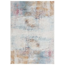 SAFAVIEH Phoenix Basil Abstract Area Rug, Aqua/Gold Rose, 5'5" x 7'7"