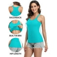 Cotton Undershirt for Women Tank Tops with Builtin Shelf Bra Racerback