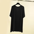 thumbnail image 4 of JMKQLZ Women Solid Color Casual Fashion V-Neck Regular Short Sleeve Medium Length, 4 of 5