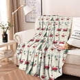 thumbnail image 2 of Beige Christmas Santa and Train Pattern Round Blanket,Comfortable Soft Flannel Throw Blanket,All Season,Warm Lightweight Blankets for Sofa Bed Couch Living Room Chair 47"x47", 2 of 5