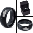 thumbnail image 4 of Tungsten Battlefield Military Tank Band Ring 8mm Men Women Comfort Fit Black Dome Polished, 4 of 4