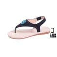 thumbnail image 2 of Xucatan Women's Rhinestone Thong Sandals, Crystal Flower Toe Post Footwear, Adjustable Slingback Flat Heels, Plus Size Casual Beach Shoes Gift, 2 of 9