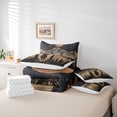 thumbnail image 6 of jejeloiu Wild Deer Elk 7-Piece Twin Bedding Sets,Rustic Farmhouse Cabin Bedding Comforter Set,Black Brown Sheet Sets For Boys Kids,Ultra Soft Home Decor Reversible, 6 of 8