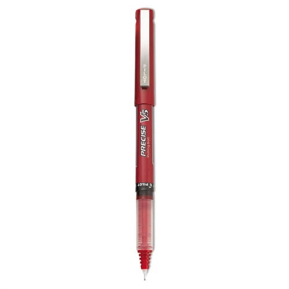 Precise V5 Roller Ball Pen, Stick, Extra-Fine 0.5 Mm, Red Ink, Red Barrel, Dozen | Bundle of 2 Dozen
