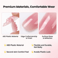 thumbnail image 2 of 3D Floral Press On Nails, Almond French Tip False Nails for Women, Medium Length, 2 of 11
