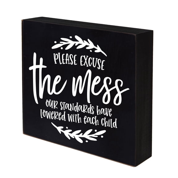 Inspiring Modern Framed Shadow Box 10x10 Please Excuse