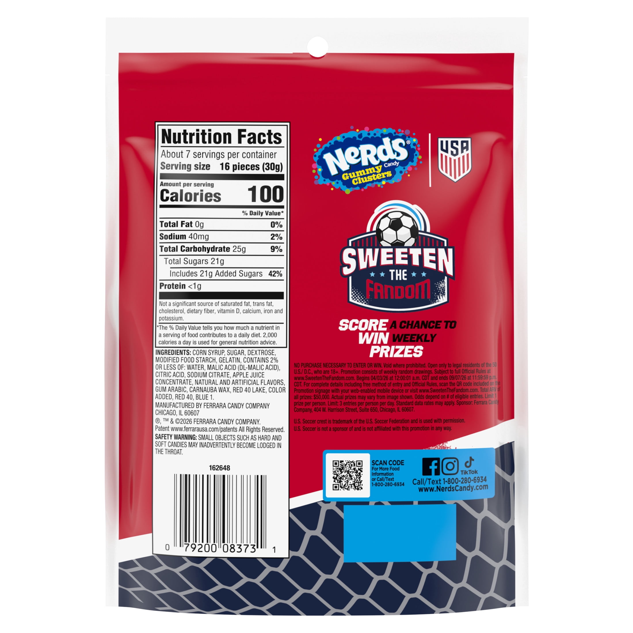 NERDS Gummy Clusters Candy, Berry Punch Breakaway, Summer Gummy Candy, 8 oz