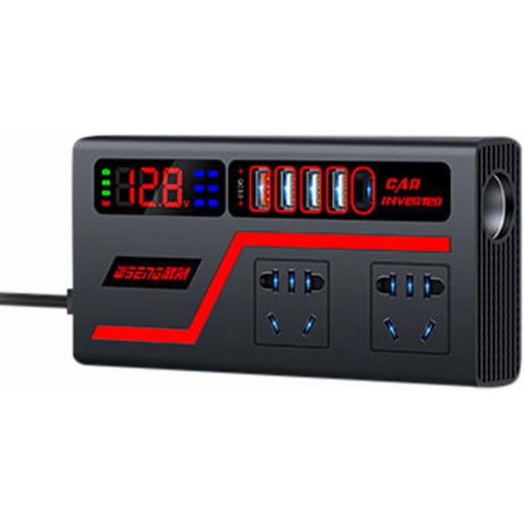 Car Power Inverter Multi‑Function Adapter 12V 24V To 110V 220V For RV Truck Bus Laptop