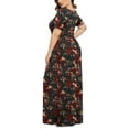 thumbnail image 6 of Women's Short Sleeve Plus Size Maxi Dress with Pockets Loose Casual Summer Dresses Soft Lightweight Cute Printed Dresses Coupons, 6 of 6