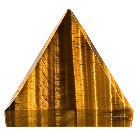 Tiger Eye Crystal Pyramid 2" Inch