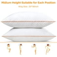 Maxzzz Pillows 2 Pack Pillows Micro Fiber King Size Pillow Hypoallergenic Bed Pillows for