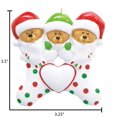 thumbnail image 6 of Personalized Family Christmas Ornament 2024 - Customized Family of 3 Brown Bear Holiday Keepsake, 6 of 10