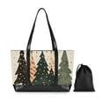 thumbnail image 7 of FORMRS Laptop Tote Bag for Women with 15.6" Computer Compartments Handbag, Beige Christmas Trees, 7 of 7