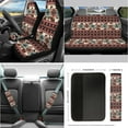 thumbnail image 2 of Jeiento Southwest Aztec Tribal Car Seat Cover Split Covers for Women Men, Car Steering Wheel Cover Seat Belt Pads Red Rearview Mirror Cover Cup Holder Wrist Keychain Handbrake Cover Set, 14 PCS, 2 of 6