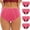 Pink, variant on uublik Value 4-Pack, Panties for Women Leak Proof Cotton Overnight Menstrual Panties Briefs Period Underwear for Women Heavy Flow Black