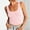 Pink, variant on Women's Neck Sleeveless Knit Ribbed Fitted Casual Crop Tank Top Top Women plus Size Thick Tops for Women Padded Spaghetti Strap Top Pack Women Junior plus Tops 2x Spaghetti Tops for Women Workout Bra