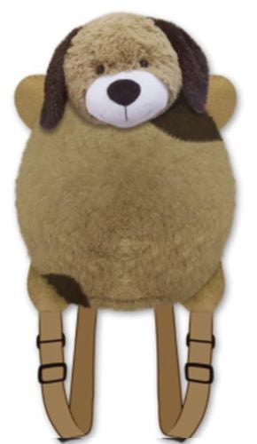 plush dog backpack