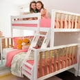 thumbnail image 6 of Max & Lily Bunk Bed Twin over Full Size, Solid Wood Scandinavian Style Bunk Beds for Kids, 6 of 12